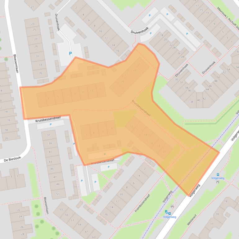 Kaart van postcodegebied 3181PS.