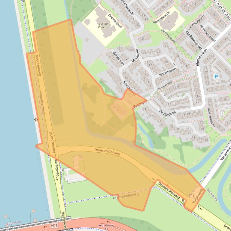 Kaart van postcodegebied 3181RB.