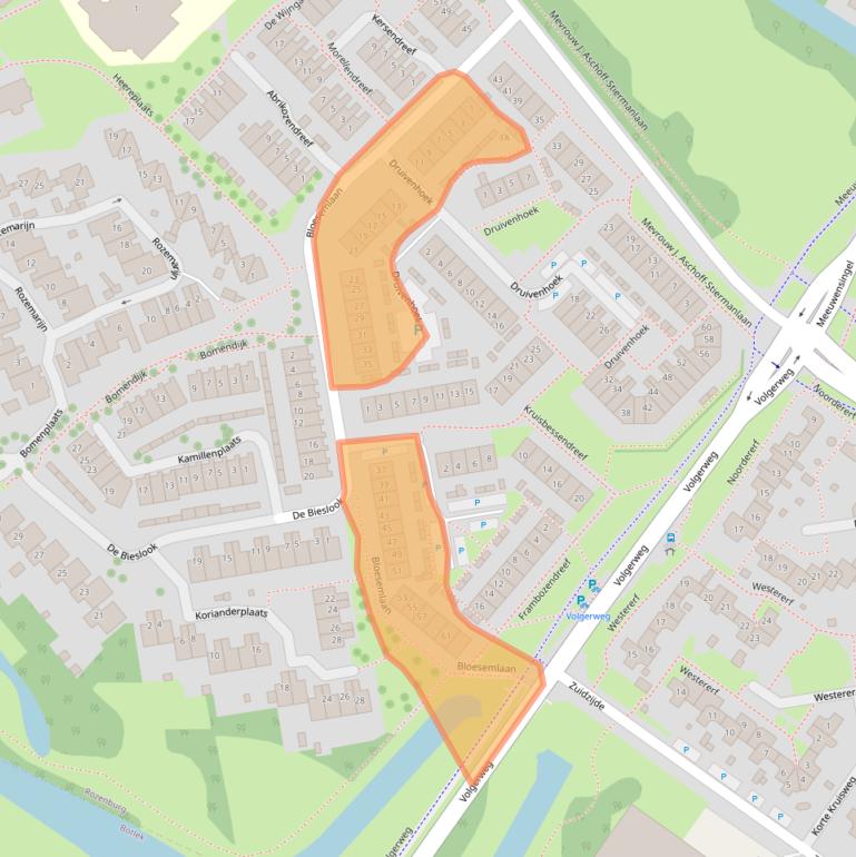 Kaart van postcodegebied 3181RC.