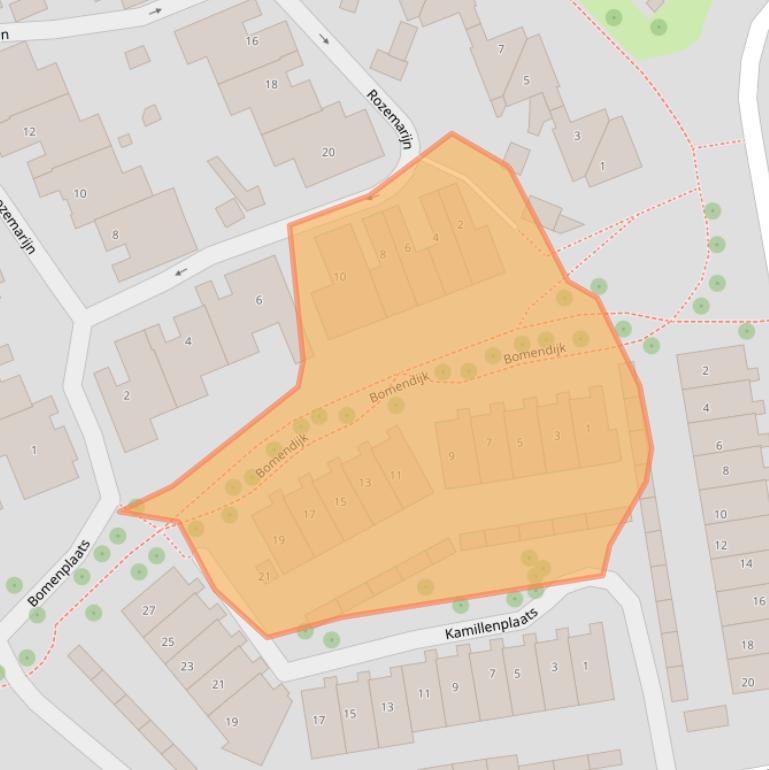 Kaart van postcodegebied 3181RE.