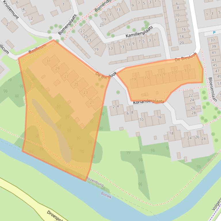 Kaart van postcodegebied 3181RG.
