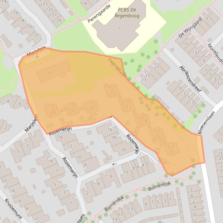Kaart van postcodegebied 3181RH.