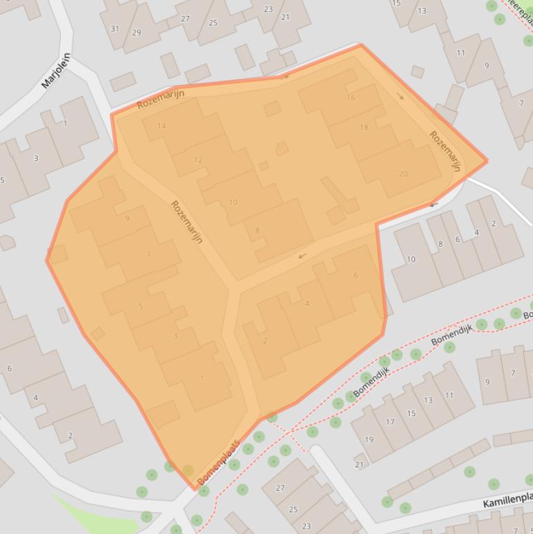 Kaart van postcodegebied 3181RN.