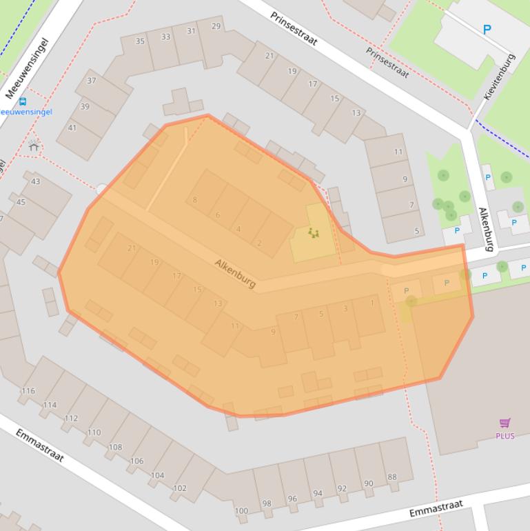 Kaart van postcodegebied 3181SZ.