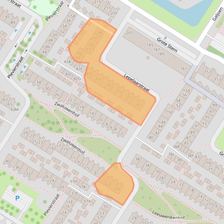 Kaart van postcodegebied 3181TG.