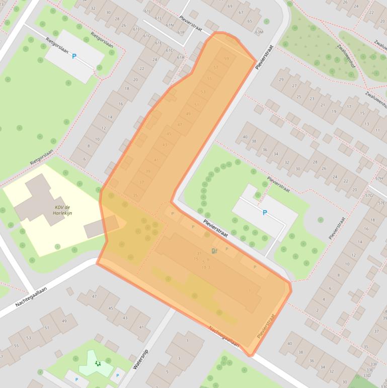 Kaart van postcodegebied 3181TK.