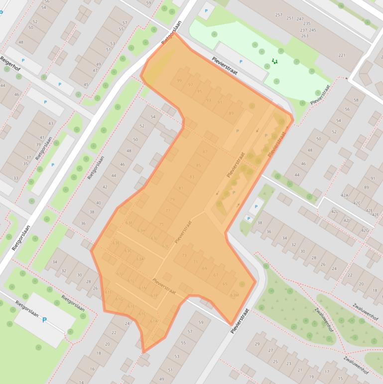 Kaart van postcodegebied 3181TL.