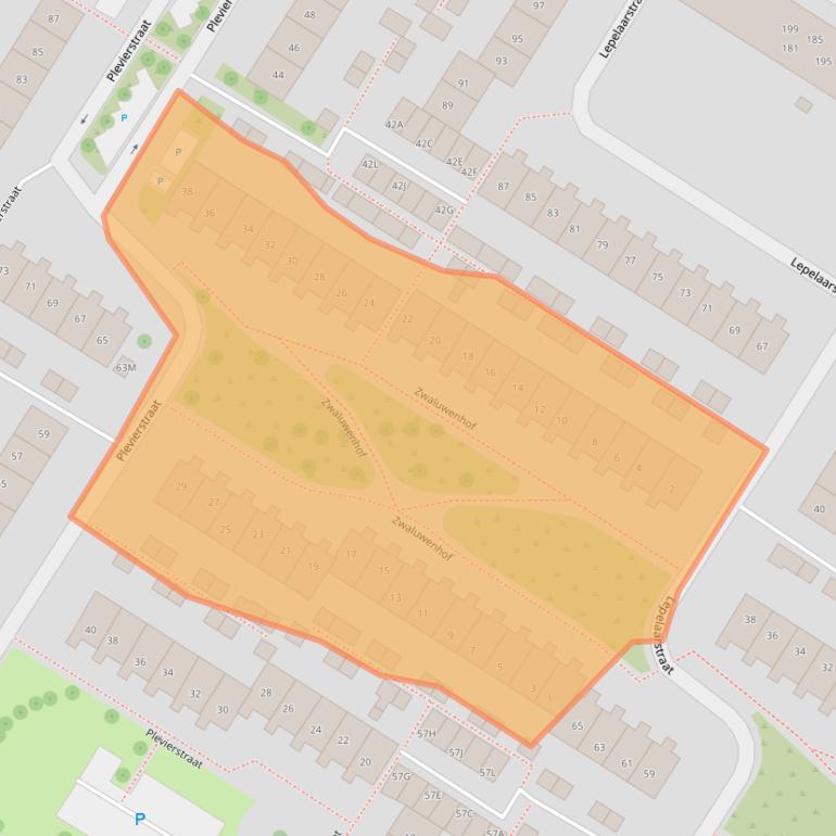 Kaart van postcodegebied 3181TN.