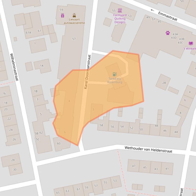 Kaart van postcodegebied 3181VB.