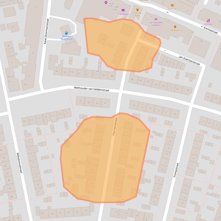 Kaart van postcodegebied 3181VE.
