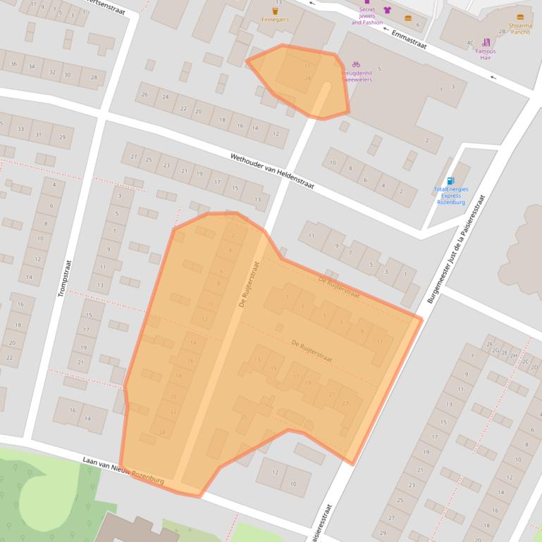 Kaart van postcodegebied 3181VG.