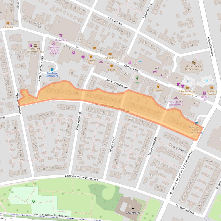 Kaart van postcodegebied 3181VL.
