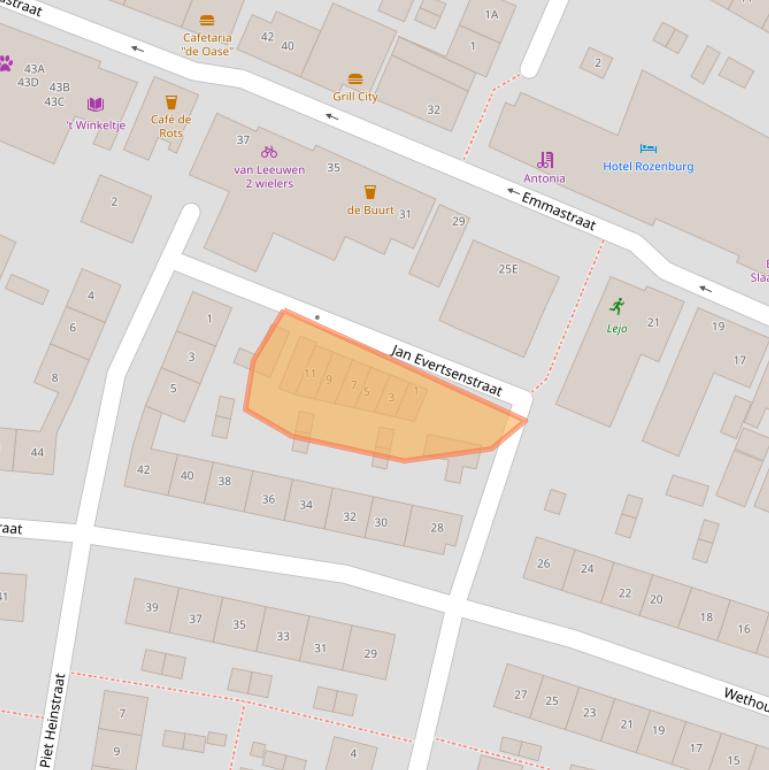 Kaart van postcodegebied 3181VP.