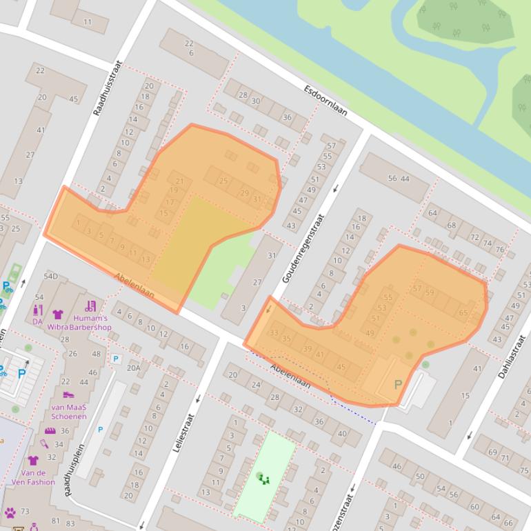 Kaart van postcodegebied 3181WB.
