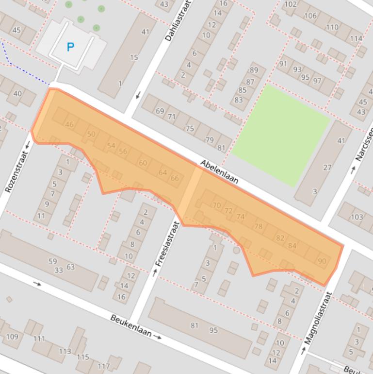 Kaart van postcodegebied 3181WG.