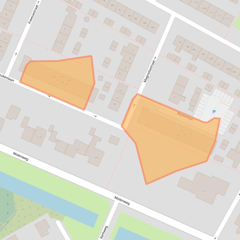 Kaart van postcodegebied 3181XB.