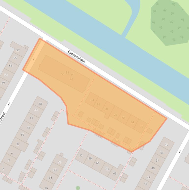 Kaart van postcodegebied 3181XD.