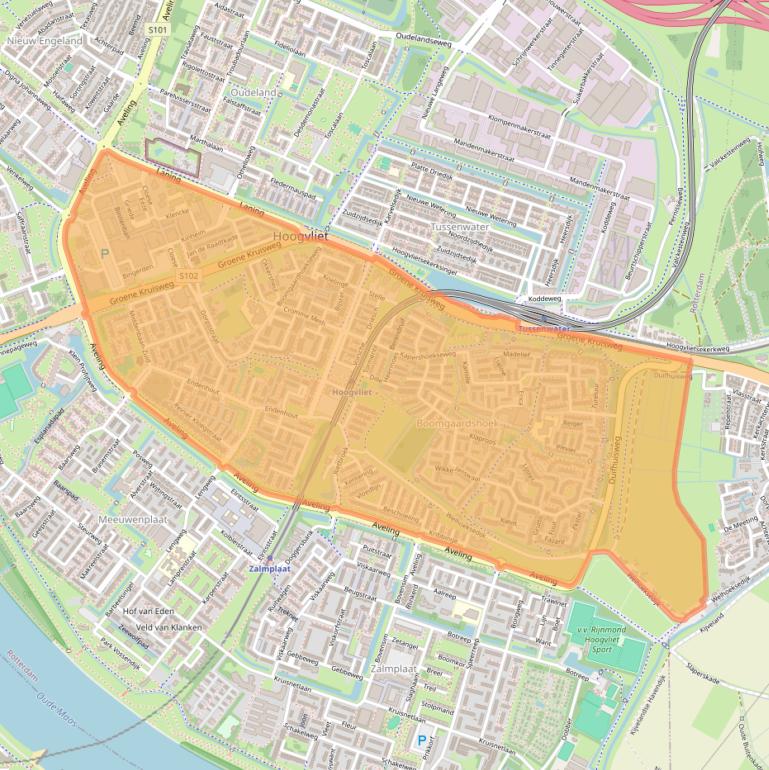 Kaart van postcodegebied 3191.