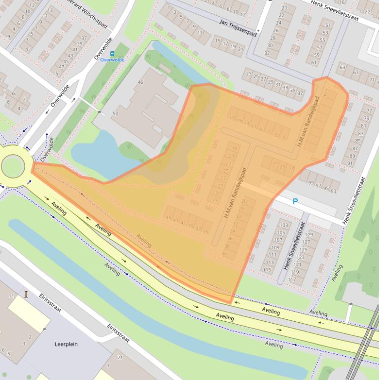 Kaart van postcodegebied 3191BD.