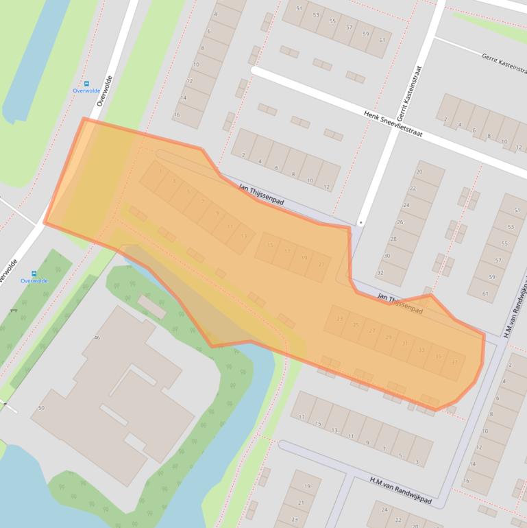 Kaart van postcodegebied 3191BL.