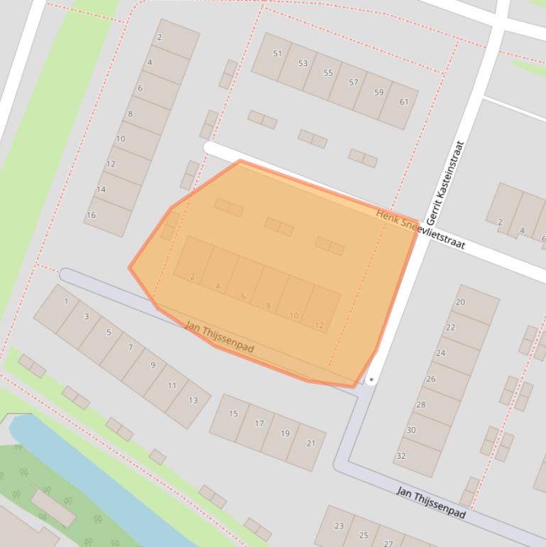 Kaart van postcodegebied 3191BM.