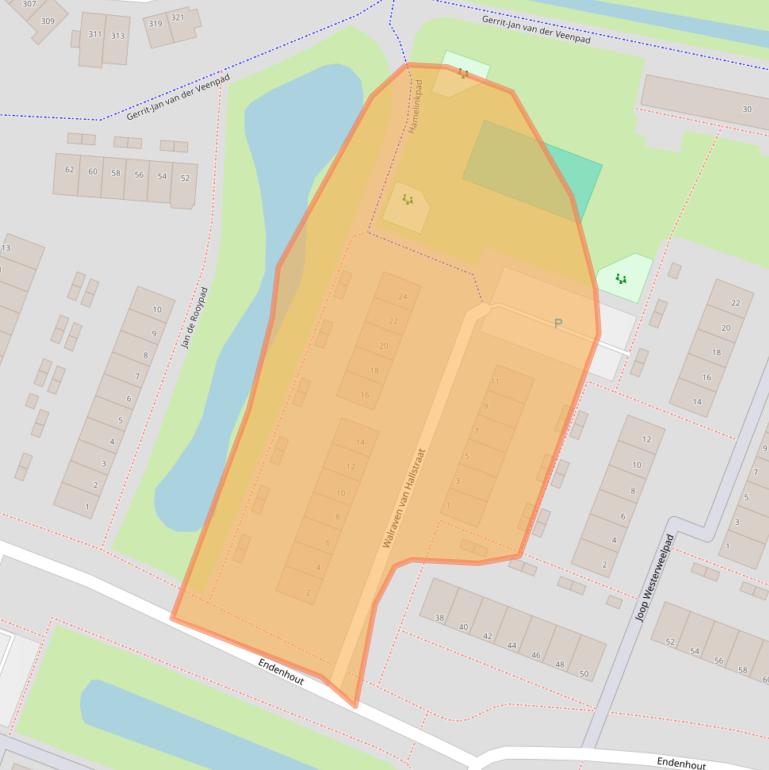 Kaart van postcodegebied 3191BX.