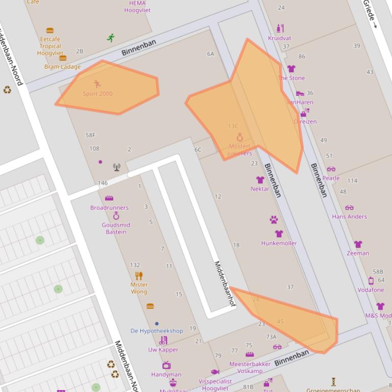 Kaart van postcodegebied 3191CA.