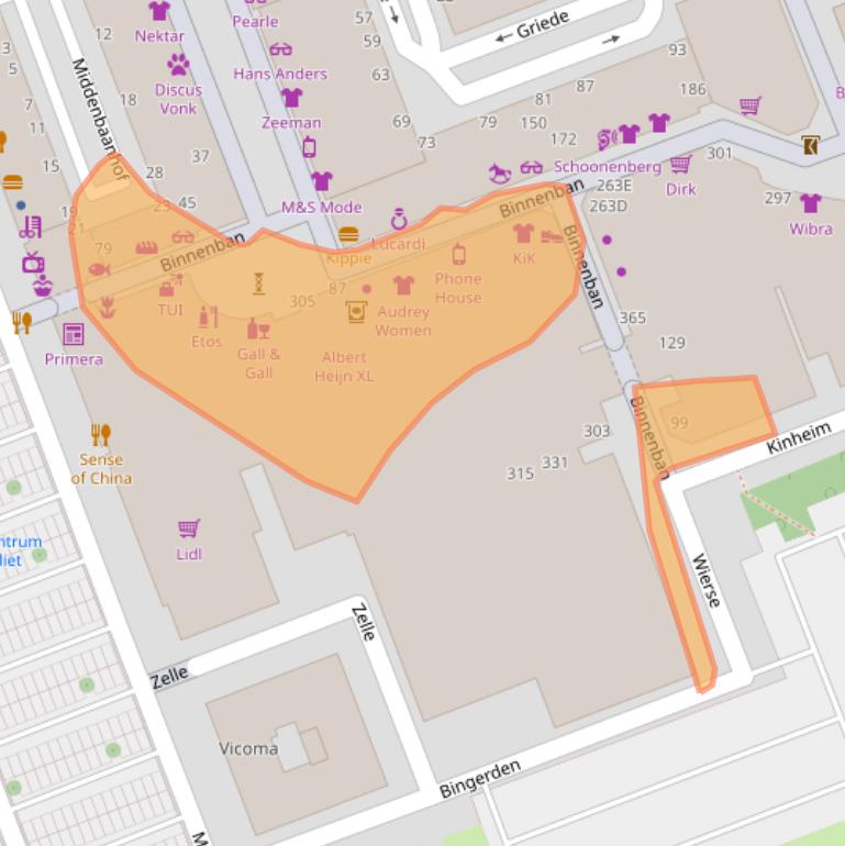 Kaart van postcodegebied 3191CB.