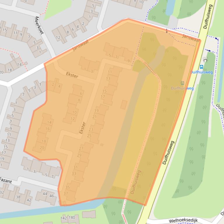 Kaart van postcodegebied 3191DA.