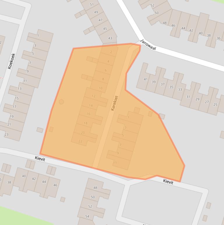 Kaart van postcodegebied 3191DG.