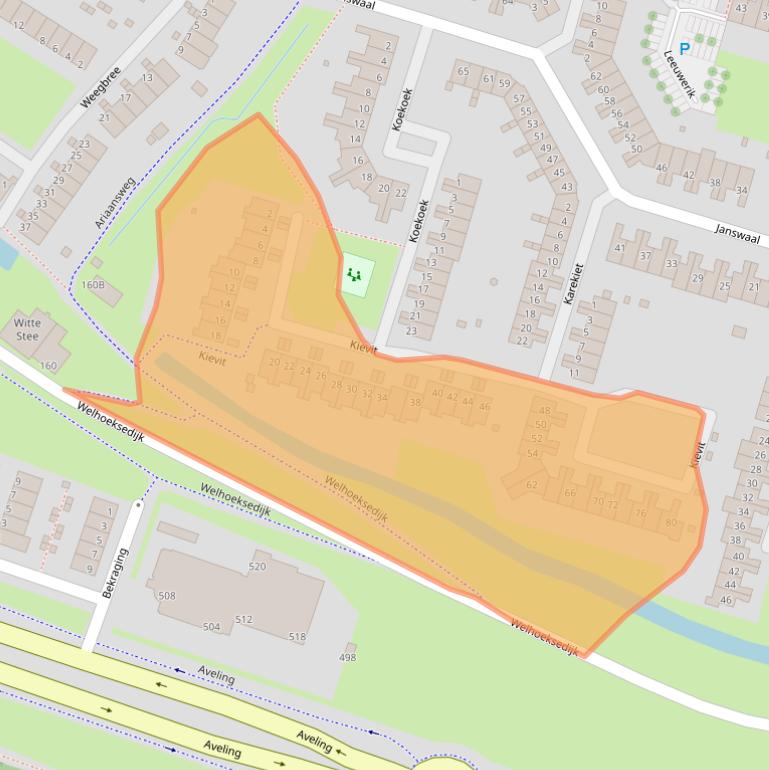 Kaart van postcodegebied 3191DH.