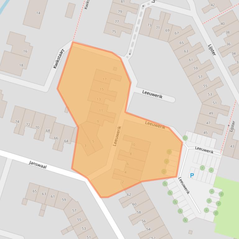 Kaart van postcodegebied 3191DL.