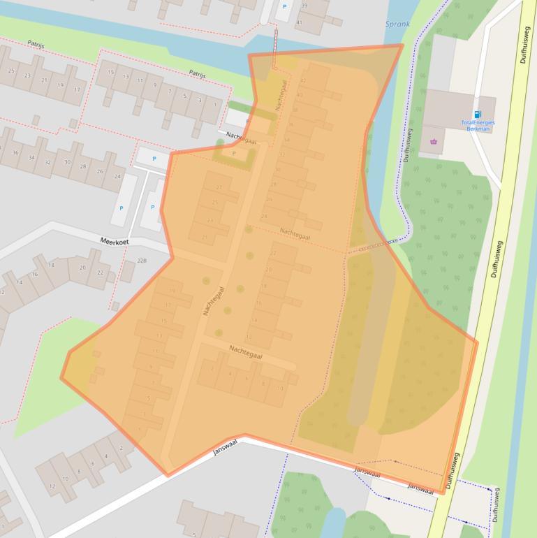 Kaart van postcodegebied 3191DP.