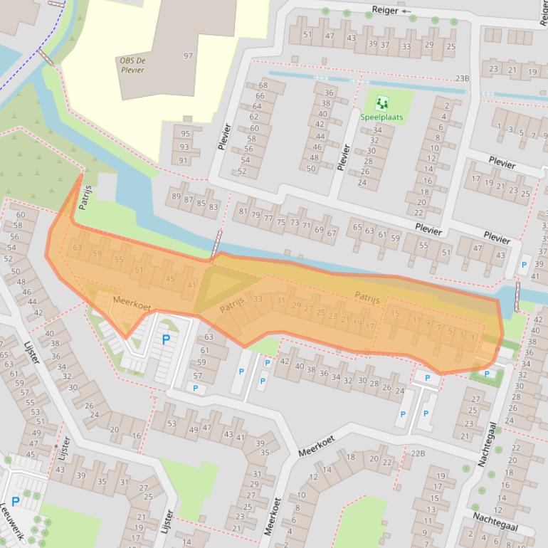 Kaart van postcodegebied 3191DR.