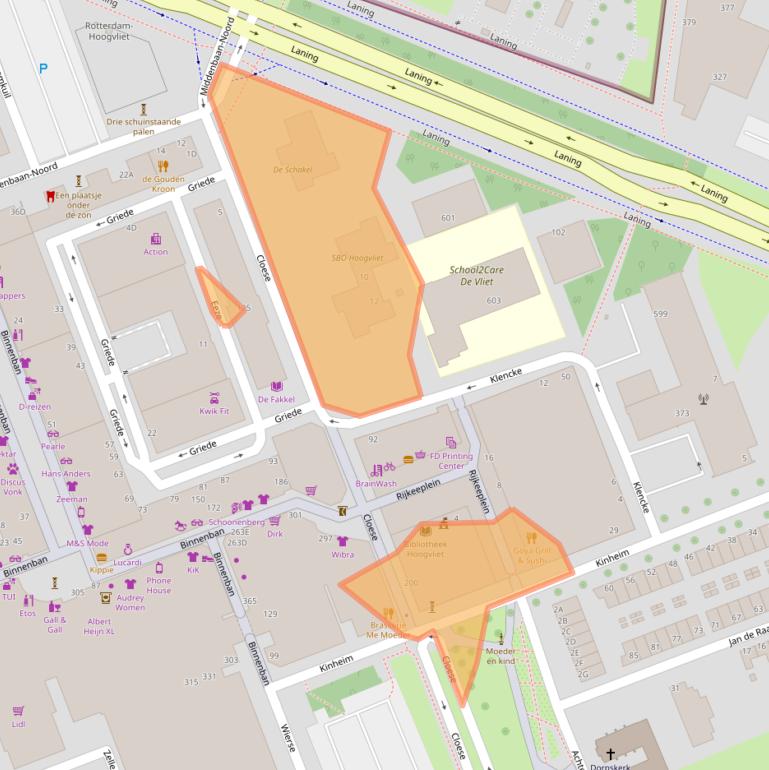 Kaart van postcodegebied 3191ED.