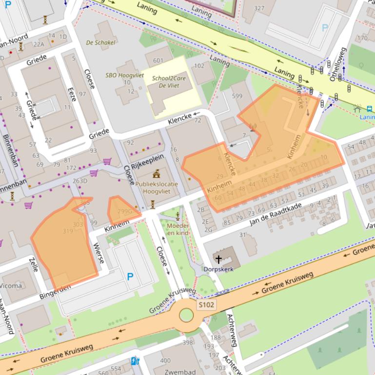 Kaart van postcodegebied 3191EG.