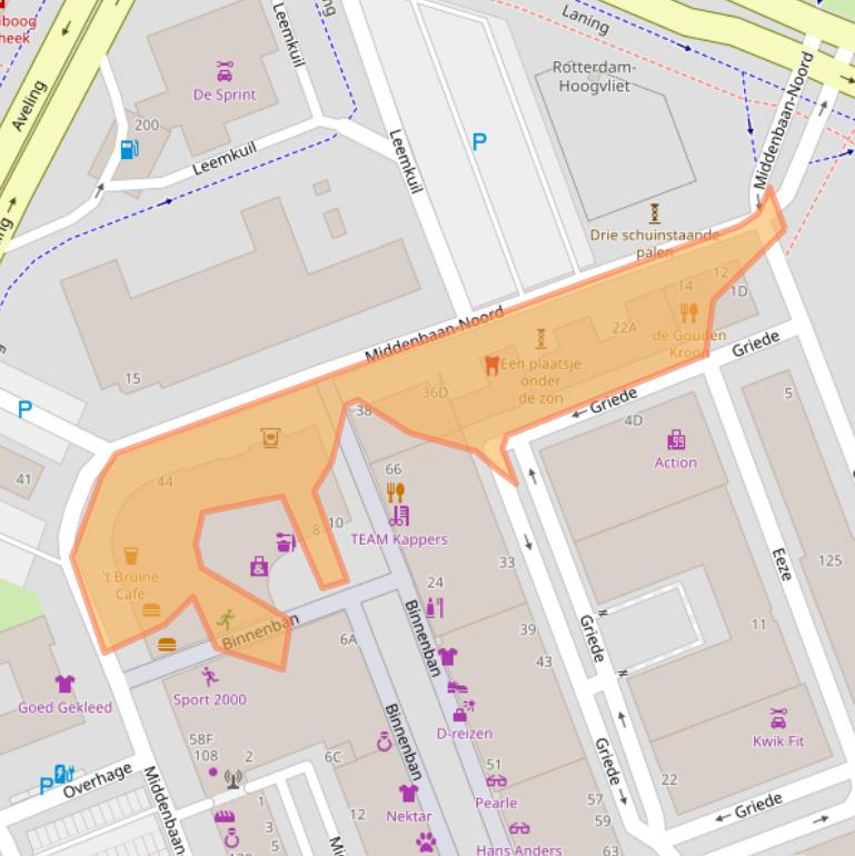 Kaart van postcodegebied 3191EH.