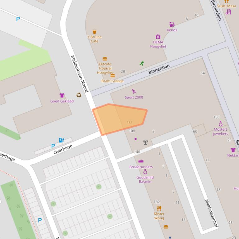 Kaart van postcodegebied 3191EJ.