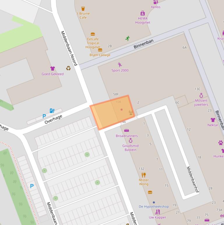 Kaart van postcodegebied 3191EK.