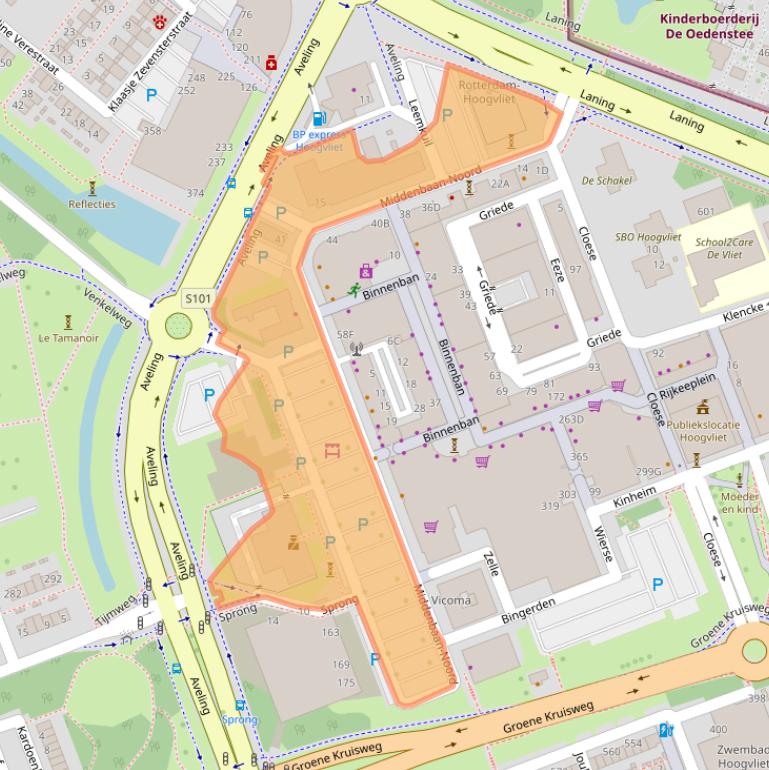 Kaart van postcodegebied 3191EM.