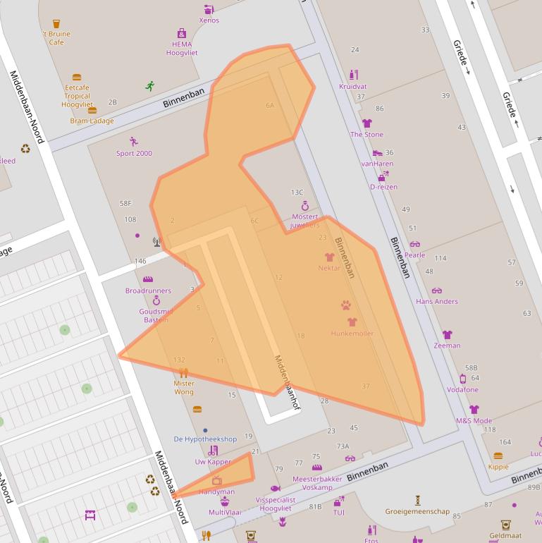 Kaart van postcodegebied 3191EN.