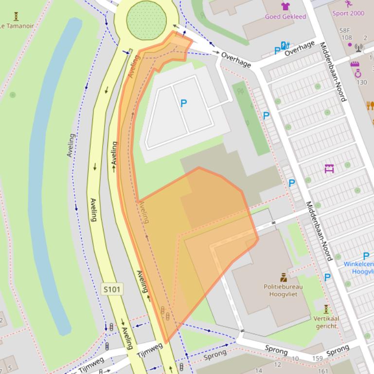 Kaart van postcodegebied 3191EX.