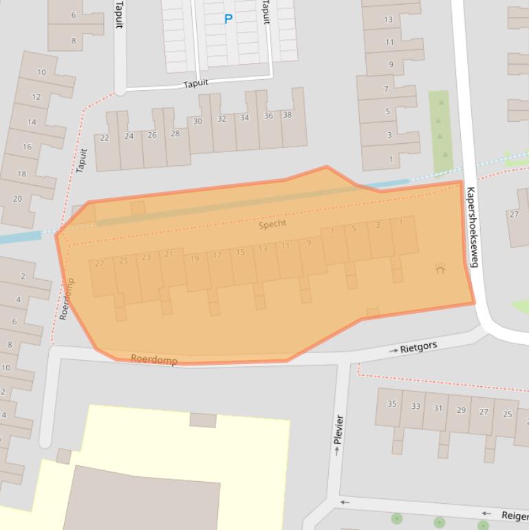 Kaart van postcodegebied 3191GG.