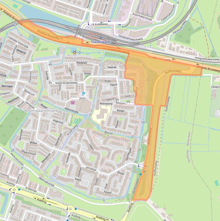 Kaart van postcodegebied 3191GJ.