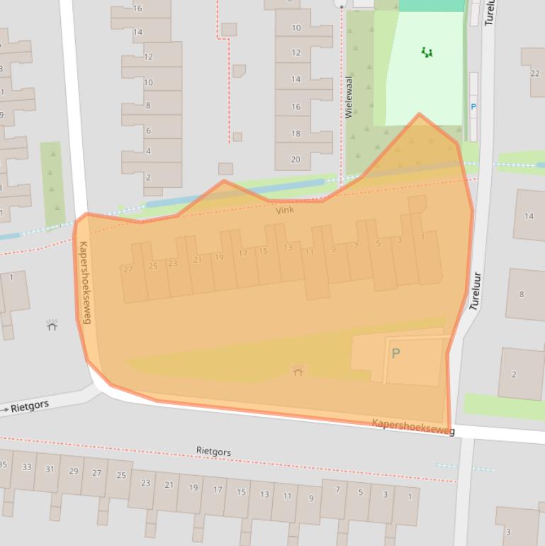 Kaart van postcodegebied 3191GK.