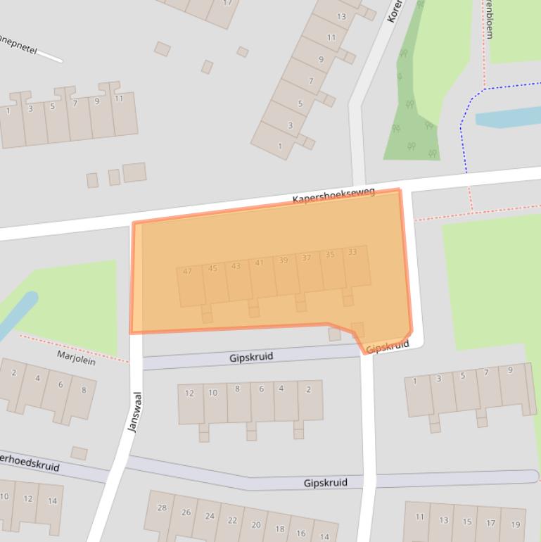 Kaart van postcodegebied 3191GP.