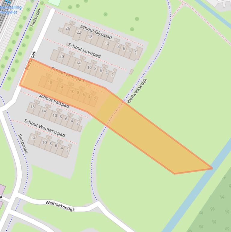 Kaart van postcodegebied 3191HE.