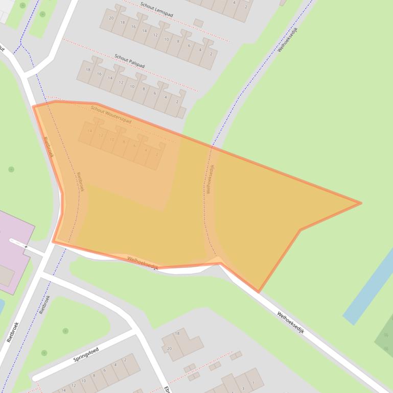 Kaart van postcodegebied 3191HH.