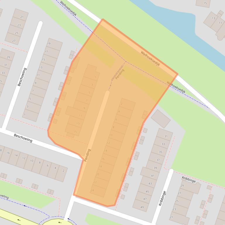 Kaart van postcodegebied 3191HM.
