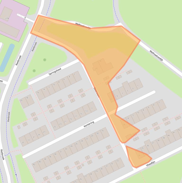 Kaart van postcodegebied 3191HN.